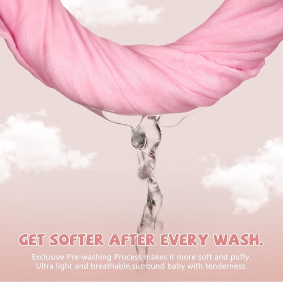 Five Pink & White Soft Cotton Burp Cloths - Picture 5 of 6